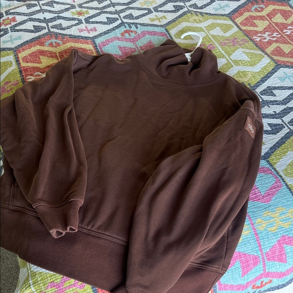 ALO Yoga Brownstone Hazy Mock Sweater - Picture 2 of 3